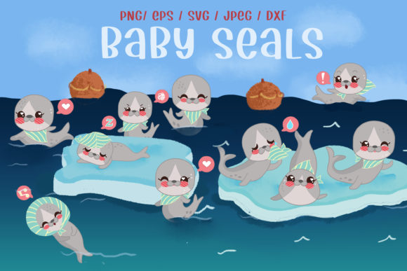 Baby Seal Graphics for Creative Projects