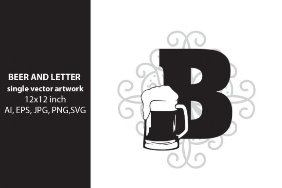 Beer, Monogram Letter B Graphics