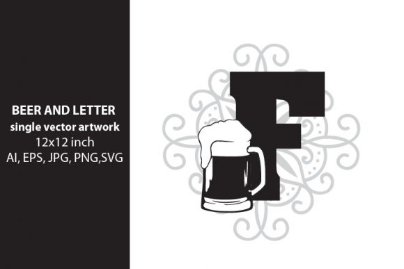 Beer, Monogram Letter F Graphics for Local Branding