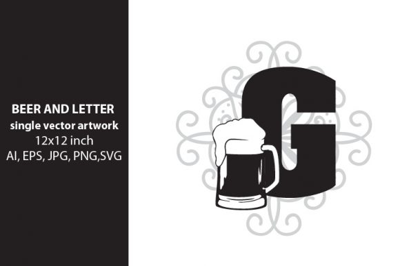 Beer, Monogram Letter G Graphics for Local Branding