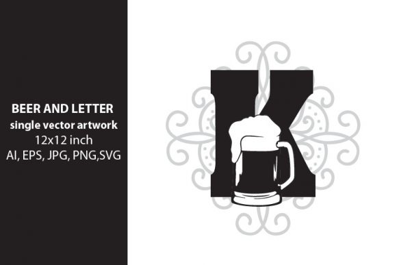 Beer, Monogram Letter K