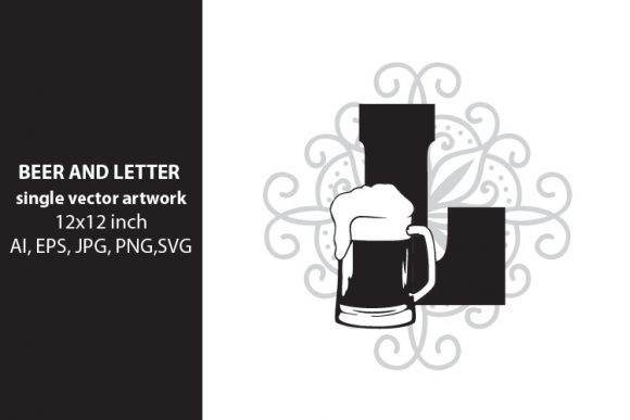Beer, Monogram Letter L Graphics for Editorial and Web Use