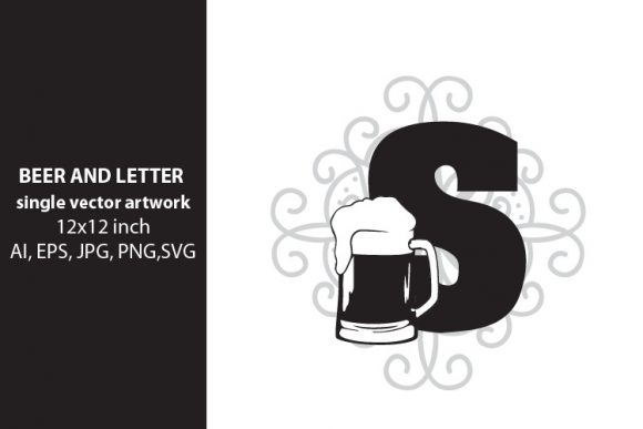 Beer, Monogram Letter S Graphics for Editorial and Web Use