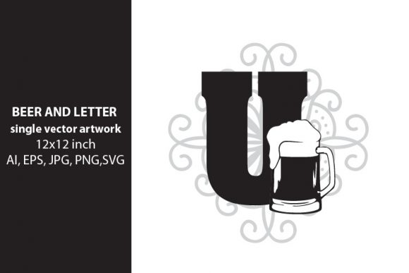 Beer, Monogram Letter U Graphics for Local Branding