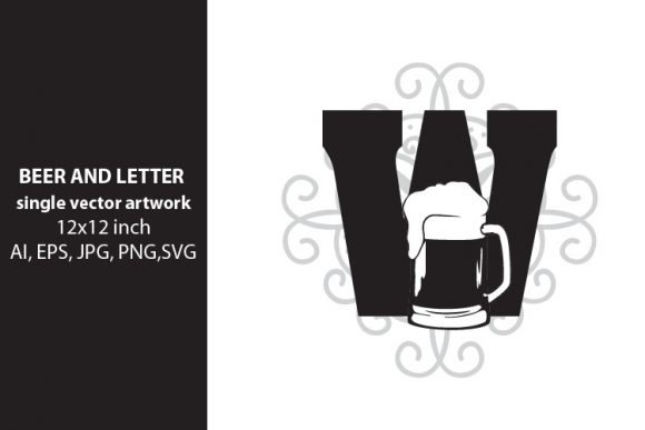 Beer, Monogram Letter W