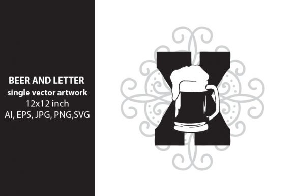 Beer, Monogram Letter X Graphics for Branding