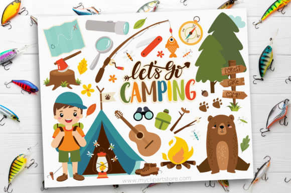 Camping Clipart Camp Kids Scouts Graphics