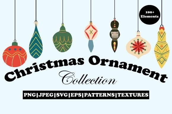 Christmas Ornament Collection Graphics Boost Editorial Design