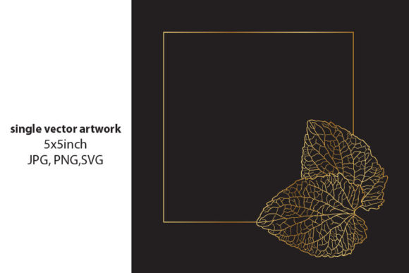 Golden Leaves Botanical Frame - A Versatile Graphic Design Asset