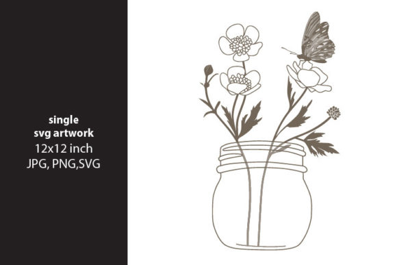 Hand Drawing Wild Flowers Graphics