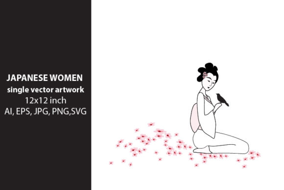 JAPANESE WOMAN Graphics for Crafting