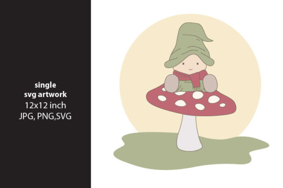 Mushrooms Dwarf Graphics for Creative Projects
