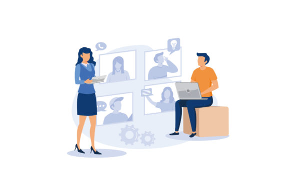 Online Business Conference Joint Meeting Graphics