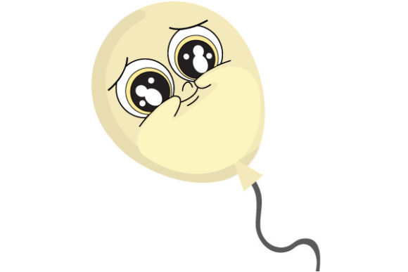 Smiley Yellow Balloon Graphic for Fun and Branding