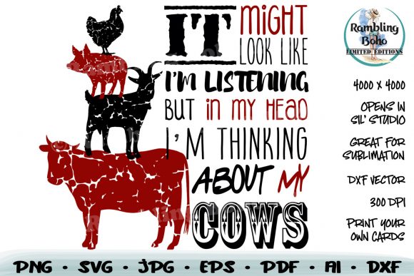 Thinking About My Cows Graphics